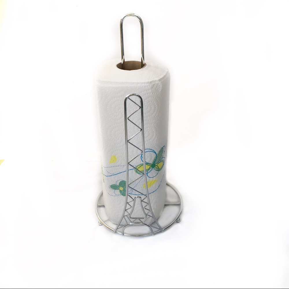 Eiffel Tower Chrome Paper Towel Holder 15” - Picture 5 of 8